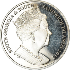Coin, South Georgia and the South Sandwich Islands, 2 Pounds, 2017, Calamar