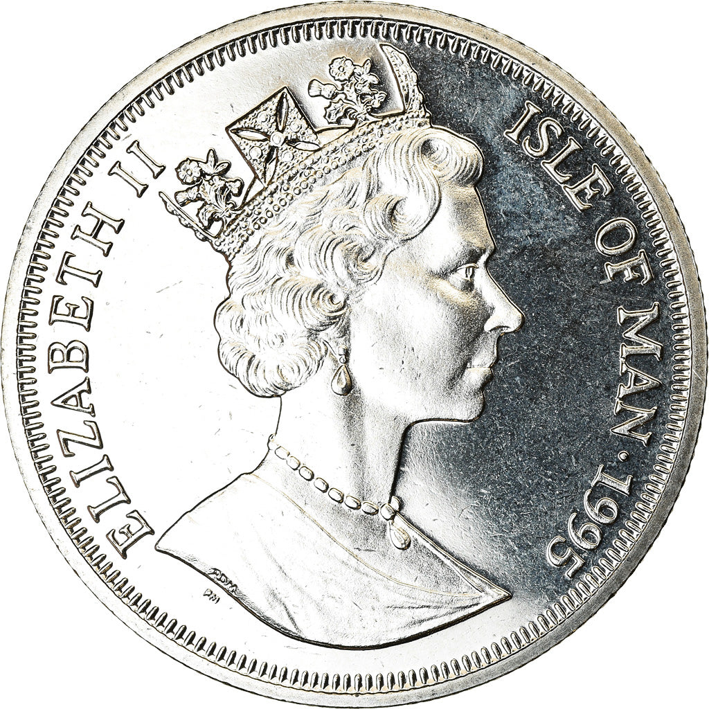 Coin, Isle of Man, Crown, 1995, Pobjoy Mint, Ballons des frères Montgolfier