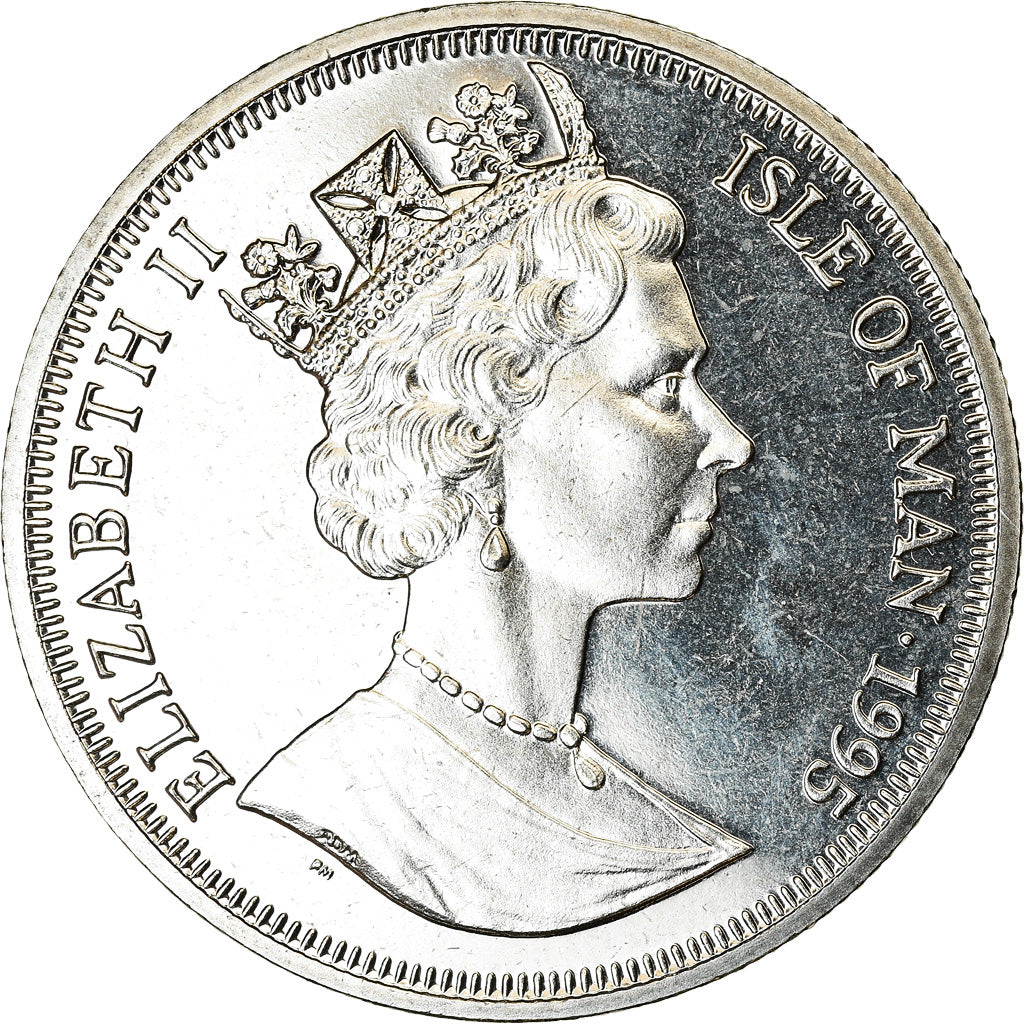 Coin, Isle of Man, Crown, 1995, Pobjoy Mint, Ballons des frères Montgolfier