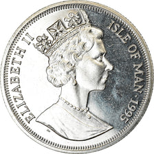 Coin, Isle of Man, Crown, 1995, Pobjoy Mint, Ballons des frères Montgolfier