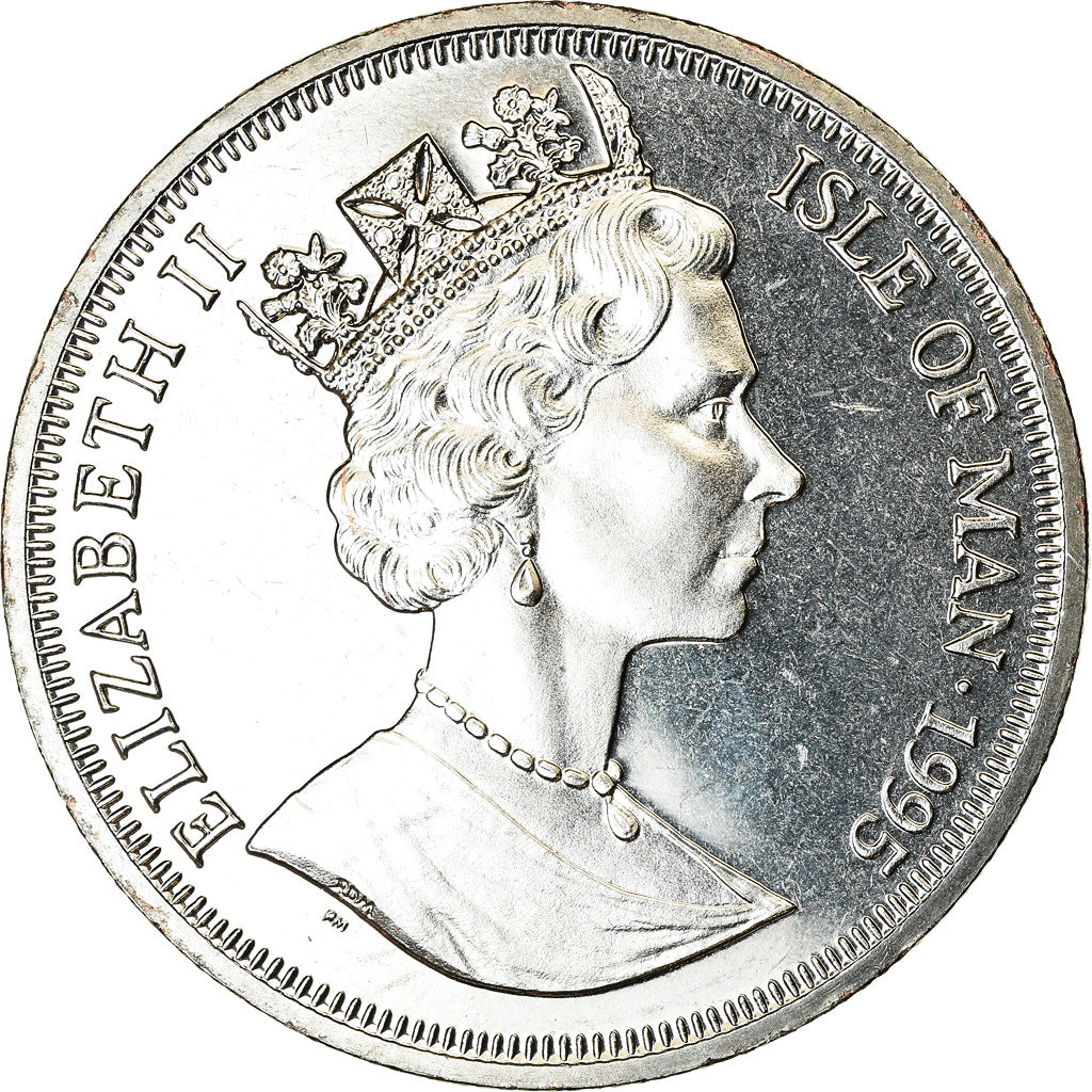 Coin, Isle of Man, Crown, 1995, Pobjoy Mint, Messerschmitt 262, MS(63)