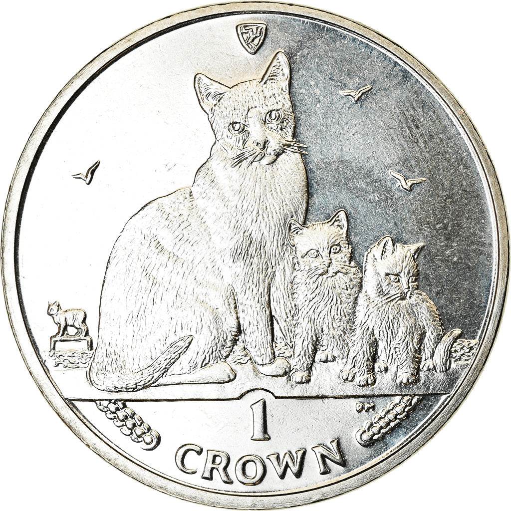 Coin, Isle of Man, Crown, 2014, Pobjoy Mint, Chats - Snowhoe, MS(63)