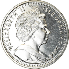 Coin, Isle of Man, Crown, 2014, Pobjoy Mint, Chats - Snowhoe, MS(63)