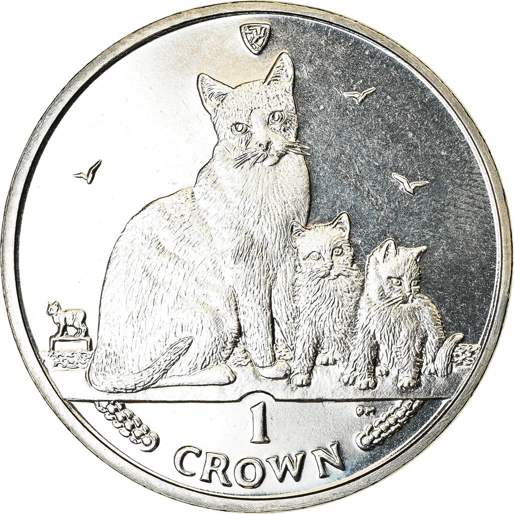Coin, Isle of Man, Crown, 2014, Pobjoy Mint, Chats - Snowhoe, MS(63)