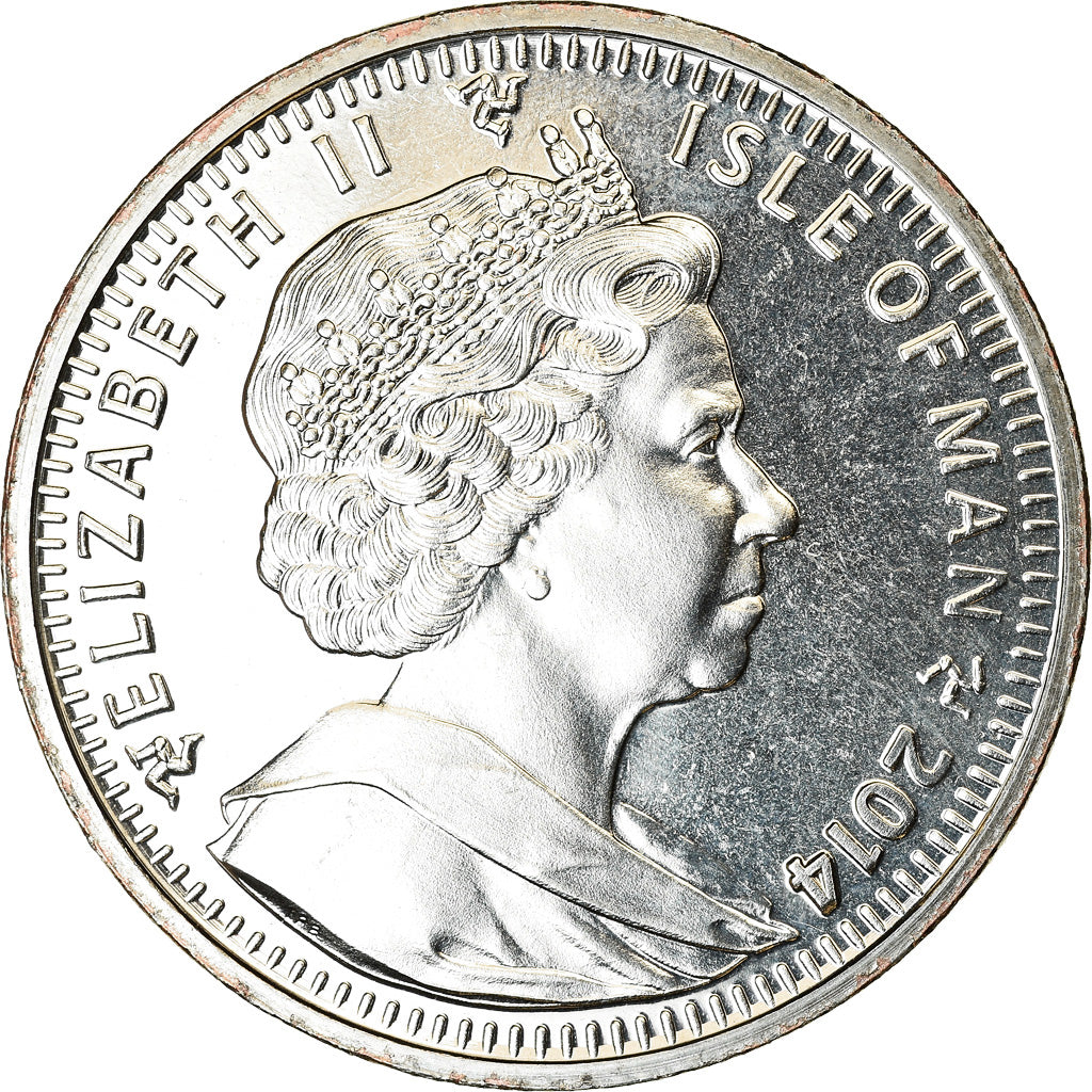 Coin, Isle of Man, Crown, 2014, Pobjoy Mint, Chats - Snowhoe, MS(63)