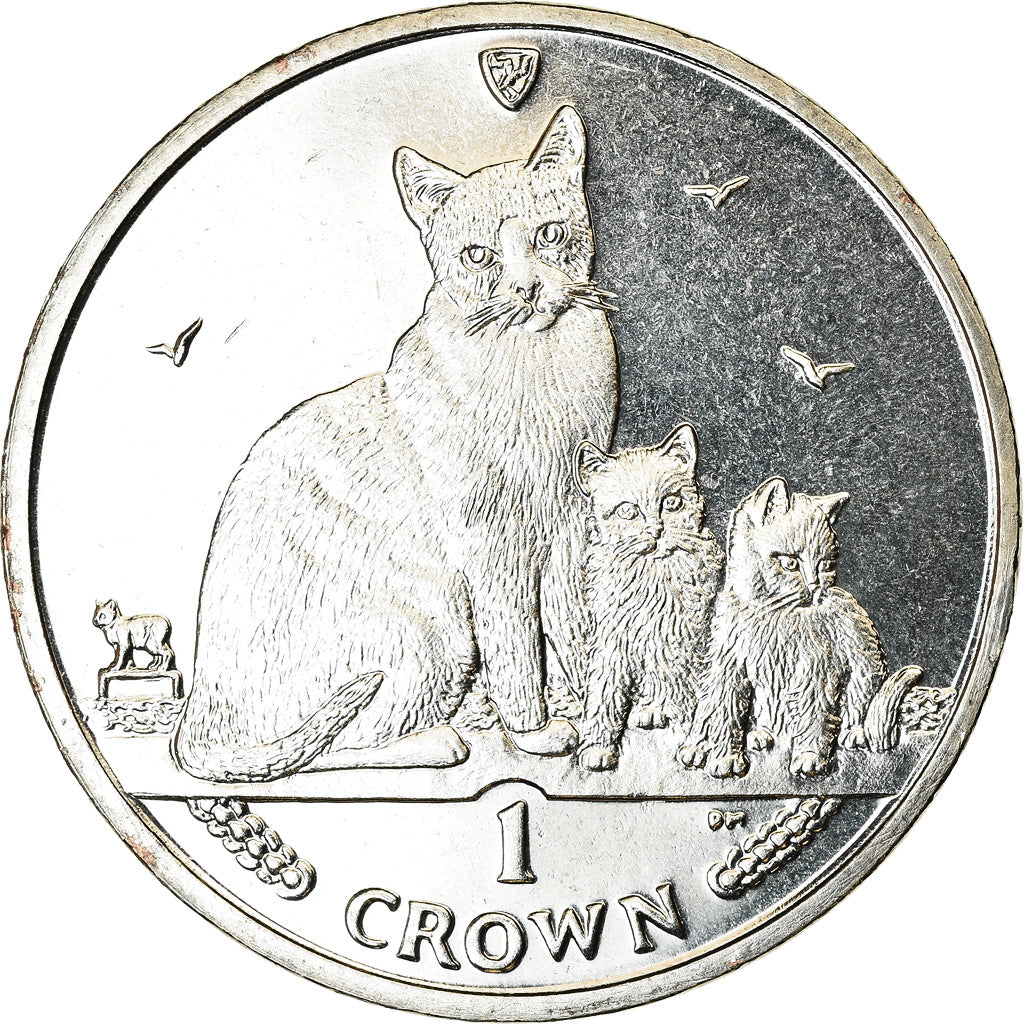 Coin, Isle of Man, Crown, 2014, Pobjoy Mint, Chats - Snowhoe, MS(63)