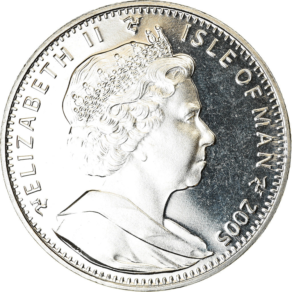 Coin, Isle of Man, Crown, 2005, Pobjoy Mint, Bicentenaire de Trafalgar -