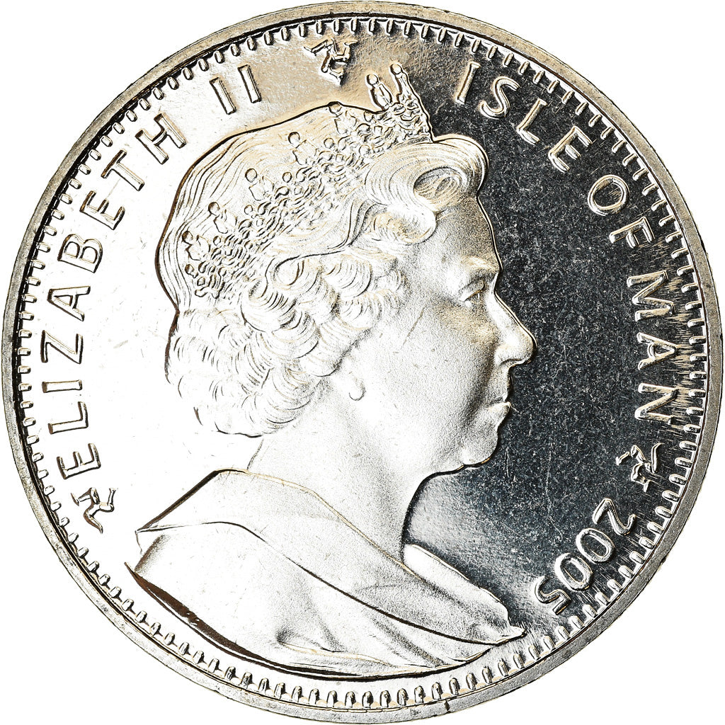 Coin, Isle of Man, Crown, 2005, Pobjoy Mint, Bicentenaire de Trafalgar -