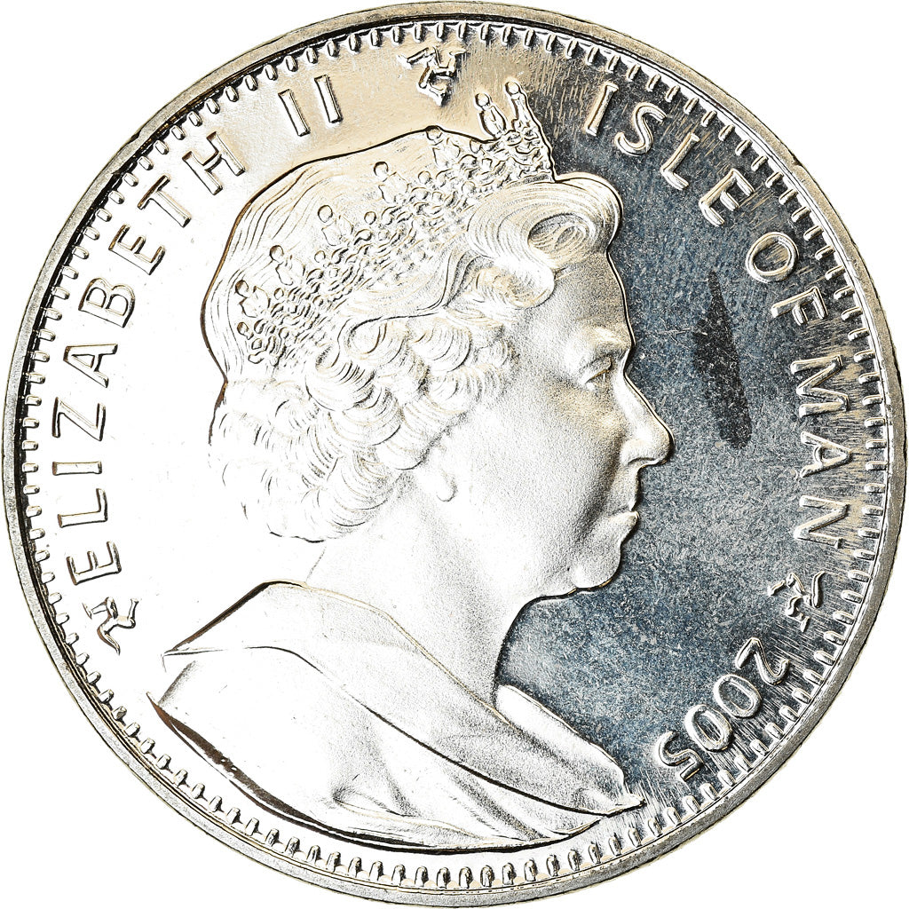 Coin, Isle of Man, Crown, 2005, Pobjoy Mint, Bicentenaire de Trafalgar -
