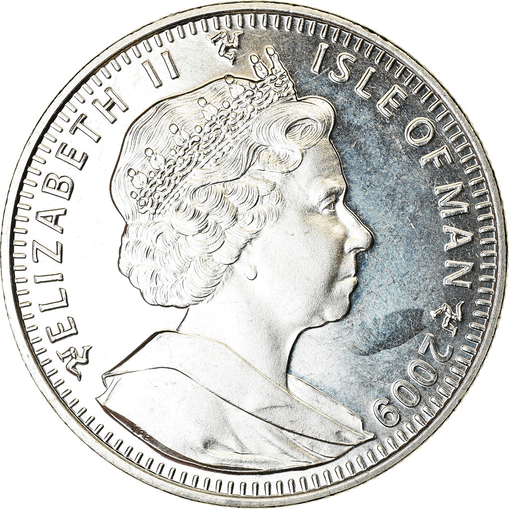 Coin, Isle of Man, Crown, 2009, Pobjoy Mint, Vol d'essai du Concorde, MS(63)
