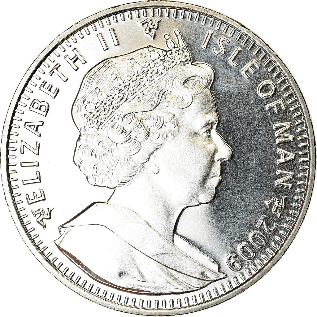 Coin, Isle of Man, Crown, 2009, Pobjoy Mint, Vol d'essai du Concorde, MS(63)