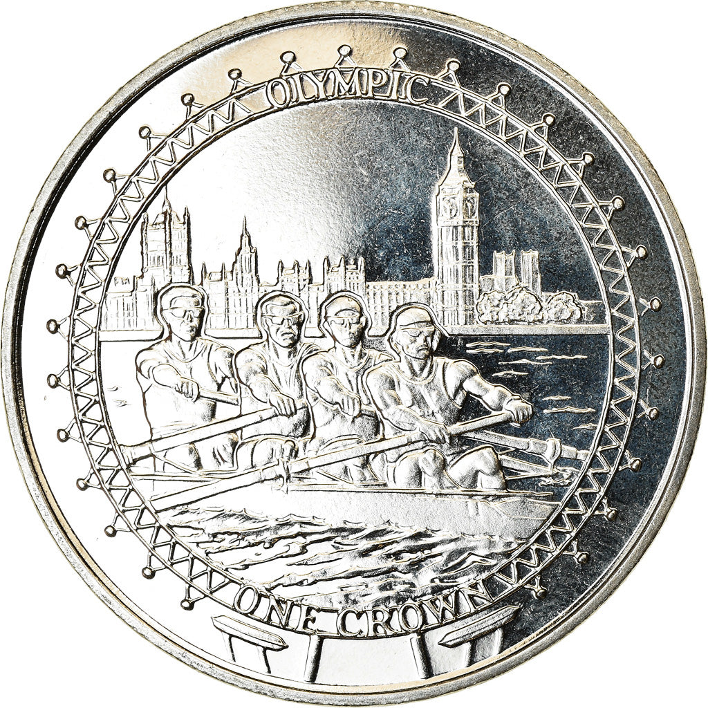 Coin, Isle of Man, Crown, 2010, Pobjoy Mint, Aviron, MS(63), Cupro-nickel