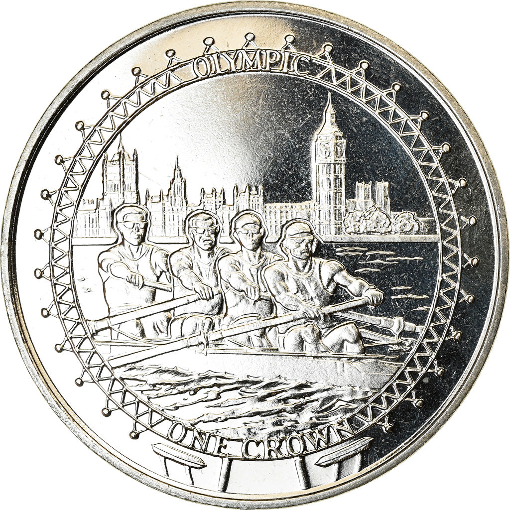 Coin, Isle of Man, Crown, 2010, Pobjoy Mint, Aviron, MS(63), Cupro-nickel
