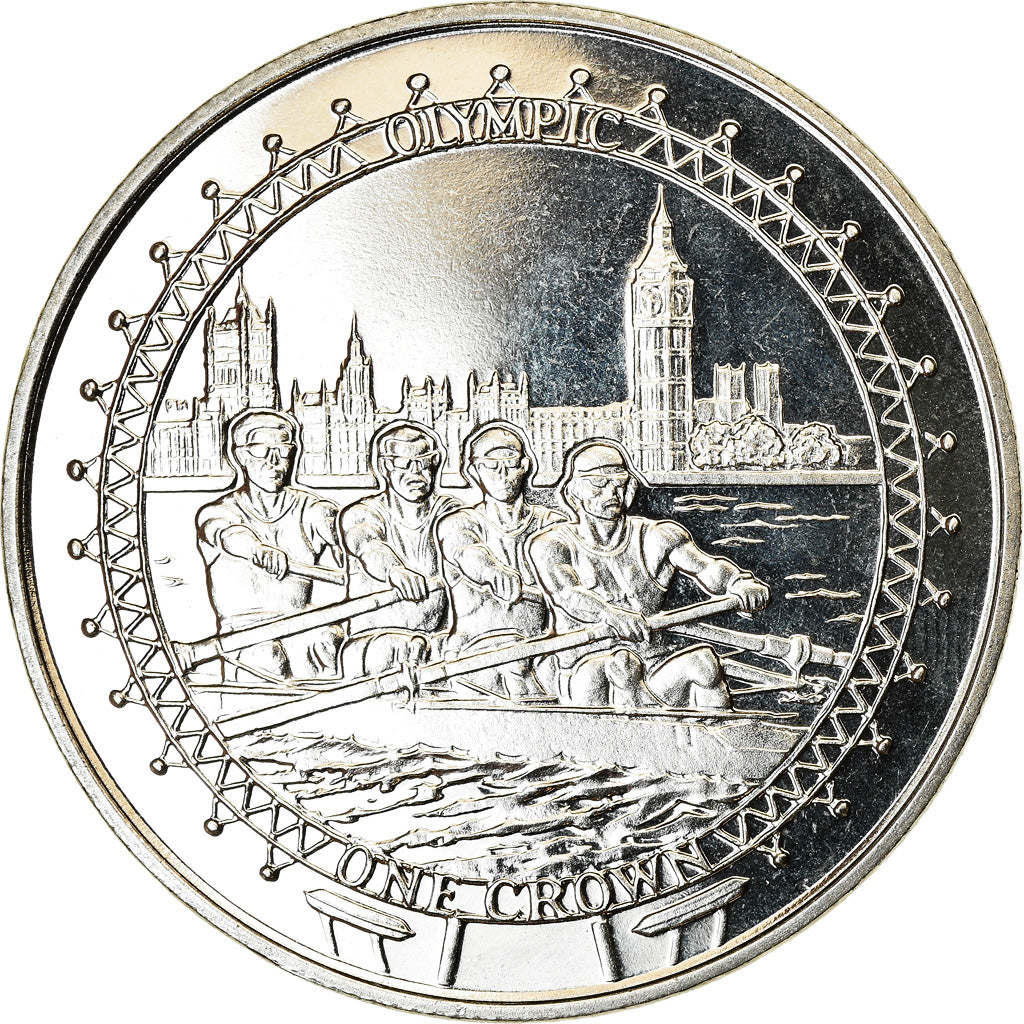 Coin, Isle of Man, Crown, 2010, Pobjoy Mint, Aviron, MS(63), Cupro-nickel