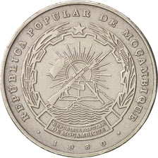 Mozambique, 20 Meticais, 1980, AU(50-53), Copper-nickel, KM:103