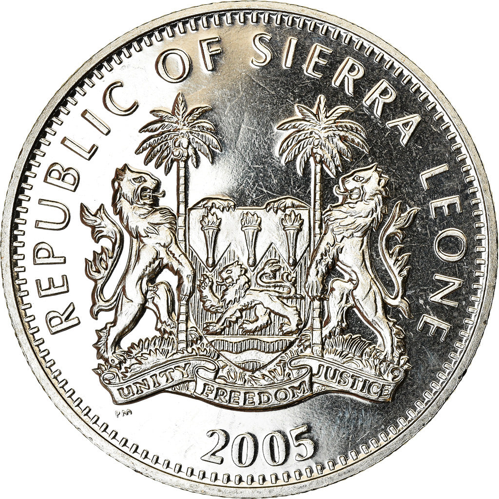 Coin, Sierra Leone, Dollar, 2005, British Royal Mint, Pape Jean Paul II, MS(63)