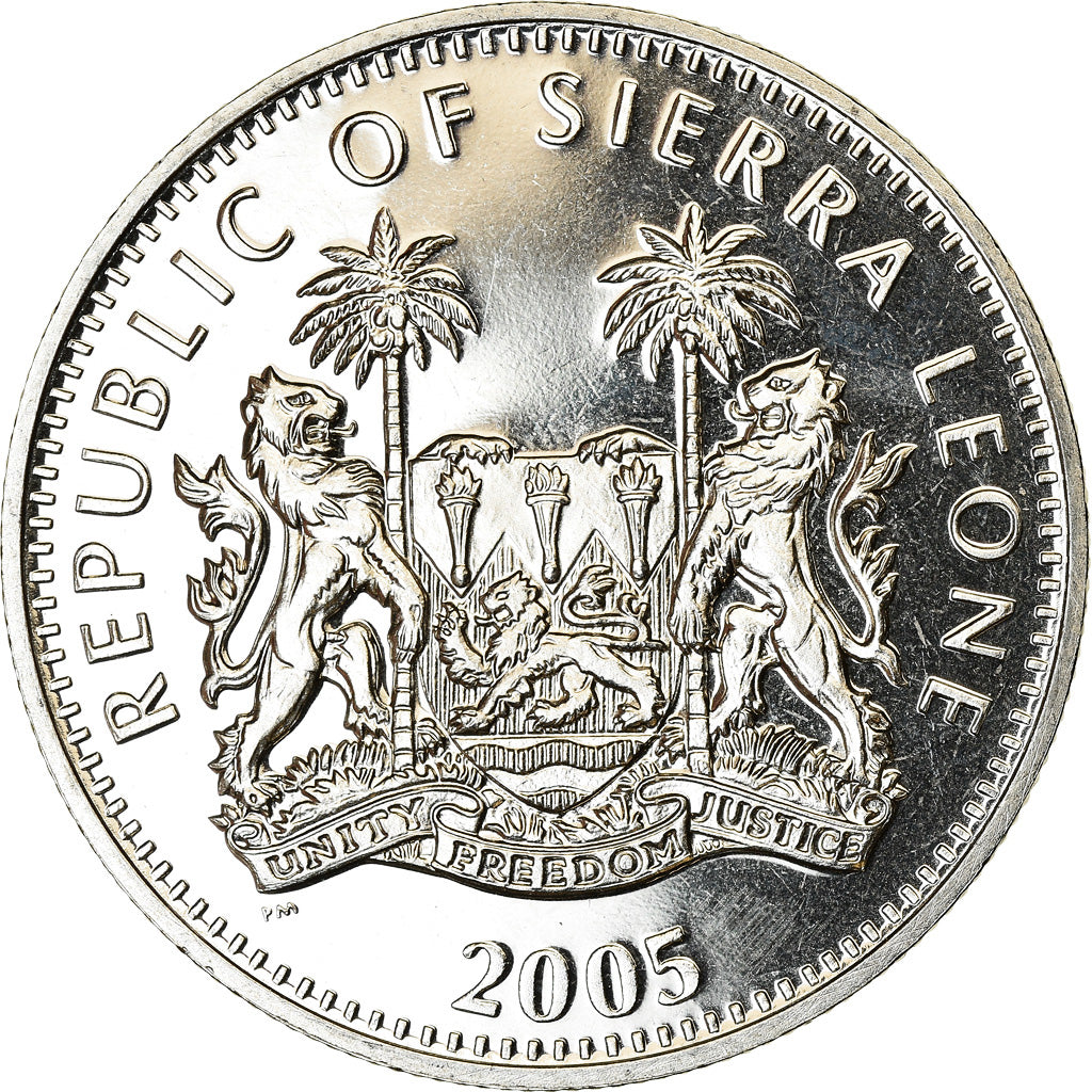 Coin, Sierra Leone, Dollar, 2005, British Royal Mint, Pape Jean Paul II, MS(63)