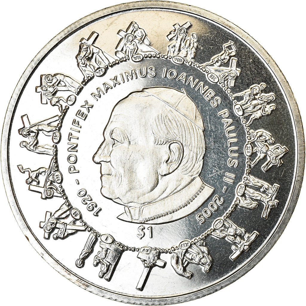 Münze, Sierra Leone, Dollar, 2005, British Royal Mint, Pape Jean Paul II, UNZ