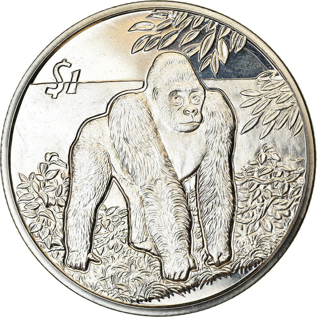 Coin, Sierra Leone, Dollar, 2005, British Royal Mint, Gorille des montagnes