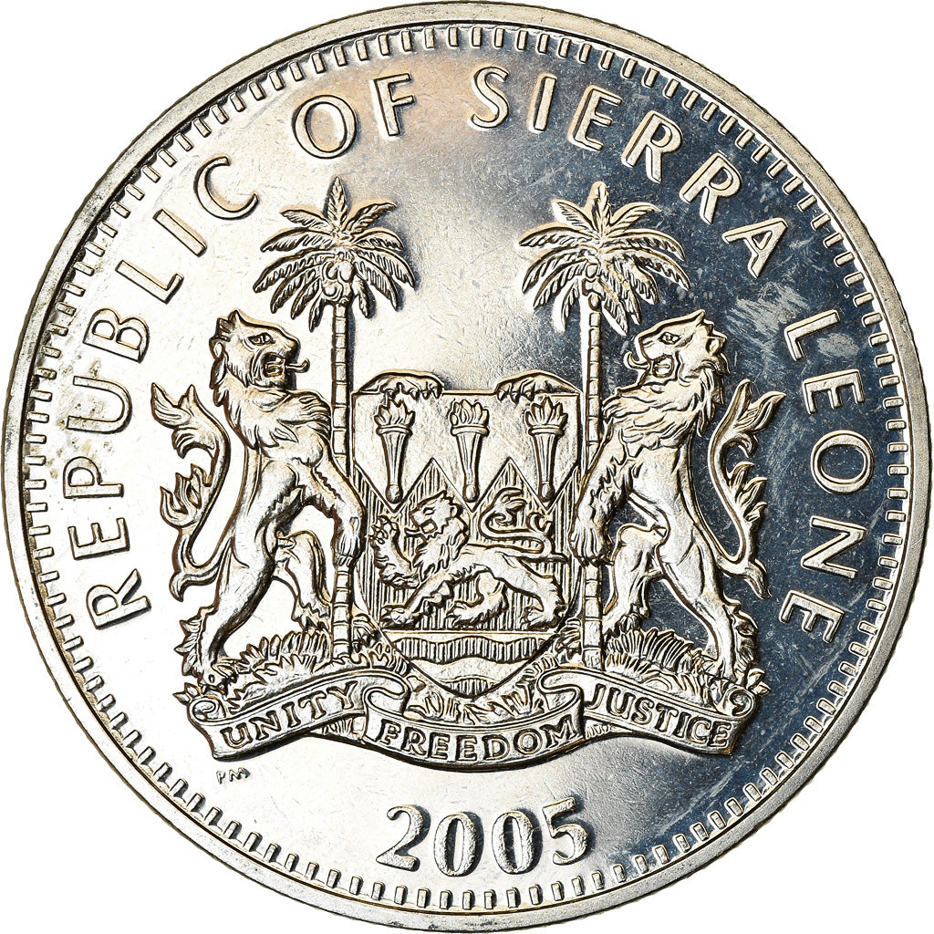 Coin, Sierra Leone, Dollar, 2005, British Royal Mint, Gorille des montagnes