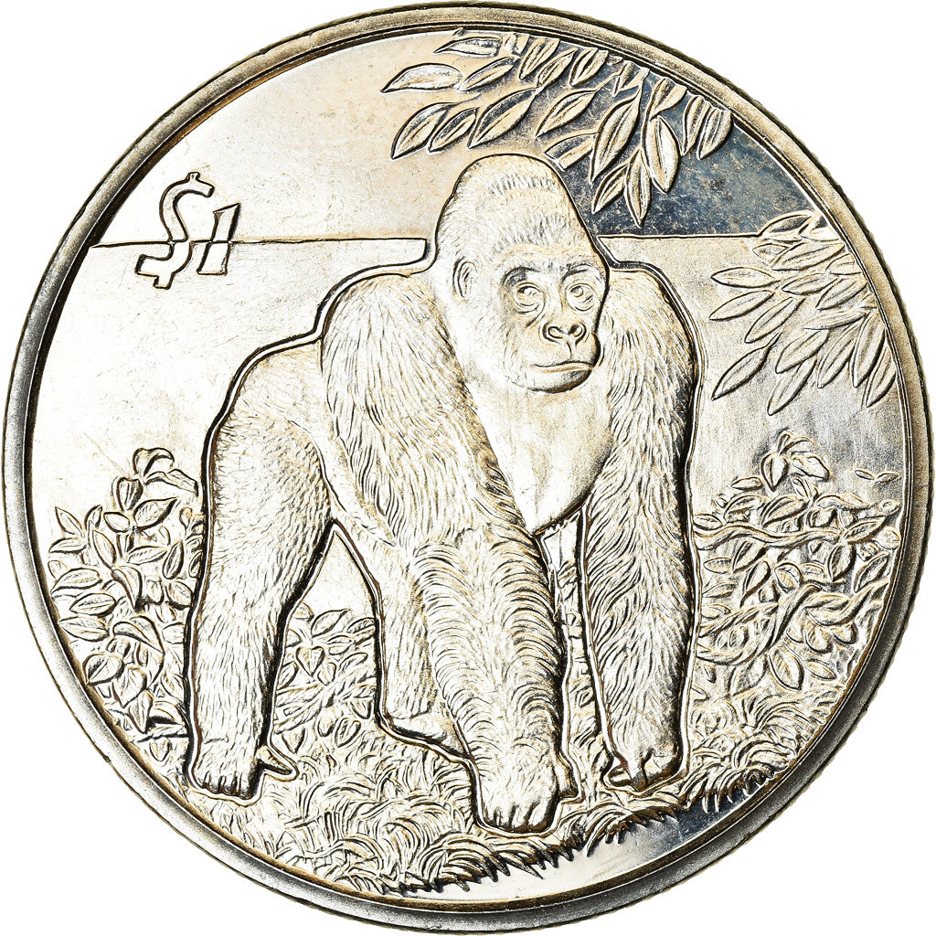 Coin, Sierra Leone, Dollar, 2005, British Royal Mint, Gorille des montagnes