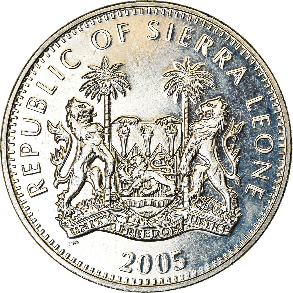 Coin, Sierra Leone, Dollar, 2005, British Royal Mint, Gorille des montagnes