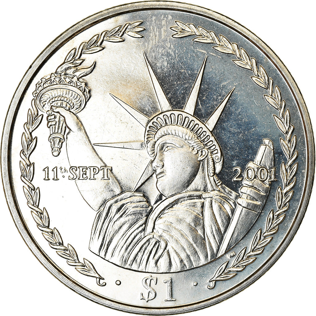 Coin, BRITISH VIRGIN ISLANDS, Dollar, 2002, Franklin Mint, 11 septembre 2001