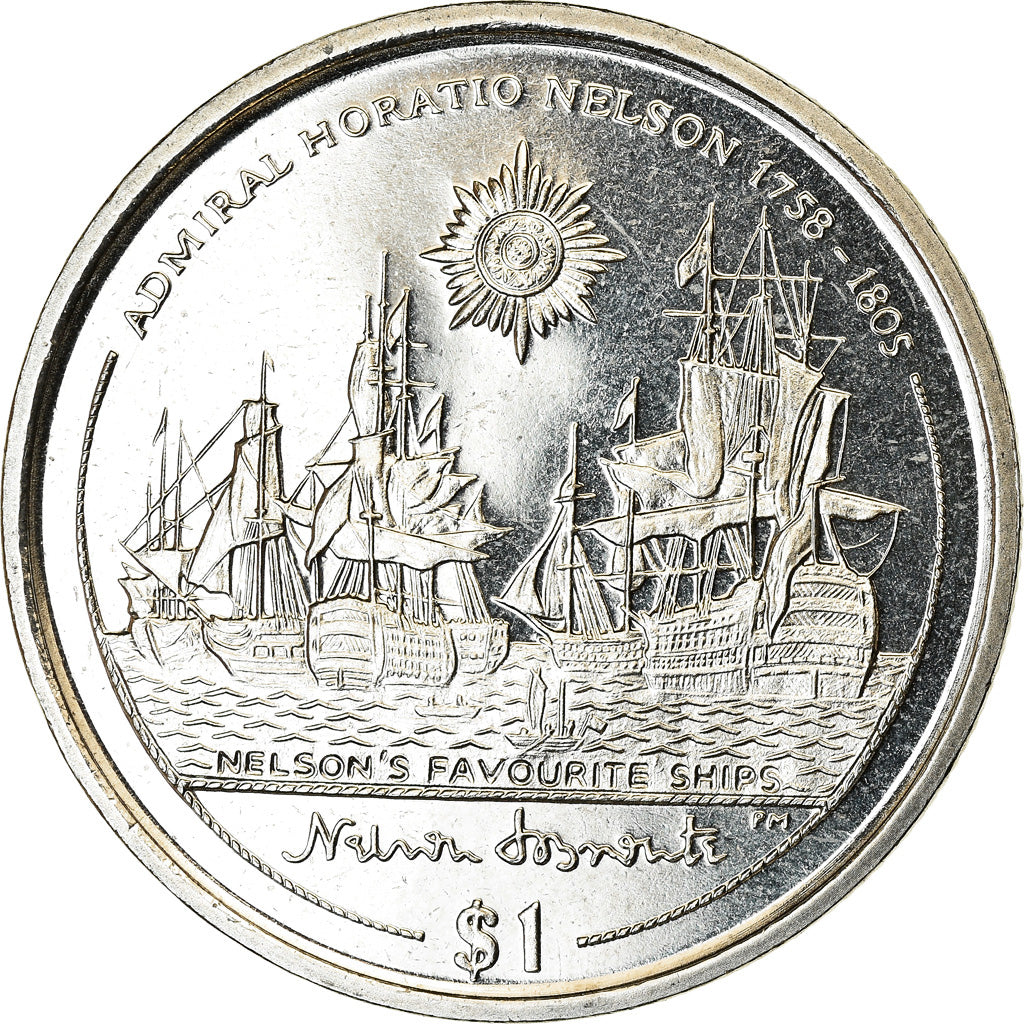Coin, BRITISH VIRGIN ISLANDS, Dollar, 2005, Franklin Mint, Horatio Nelson