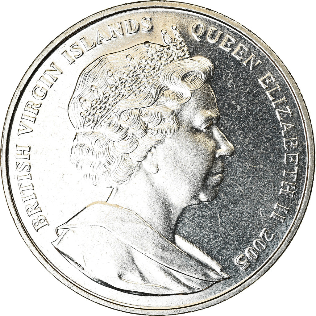 Moneta, ISOLE VERGINI BRITANNICHE, Dollar, 2005, Franklin Mint, Horatio Nelson