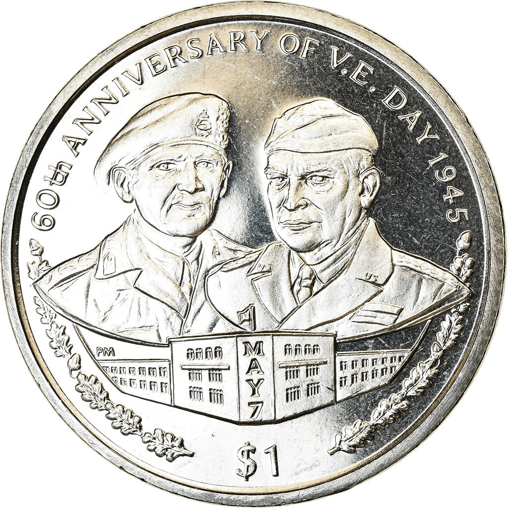 Moneta, ISOLE VERGINI BRITANNICHE, Dollar, 2005, Franklin Mint, V.E Day, SPL