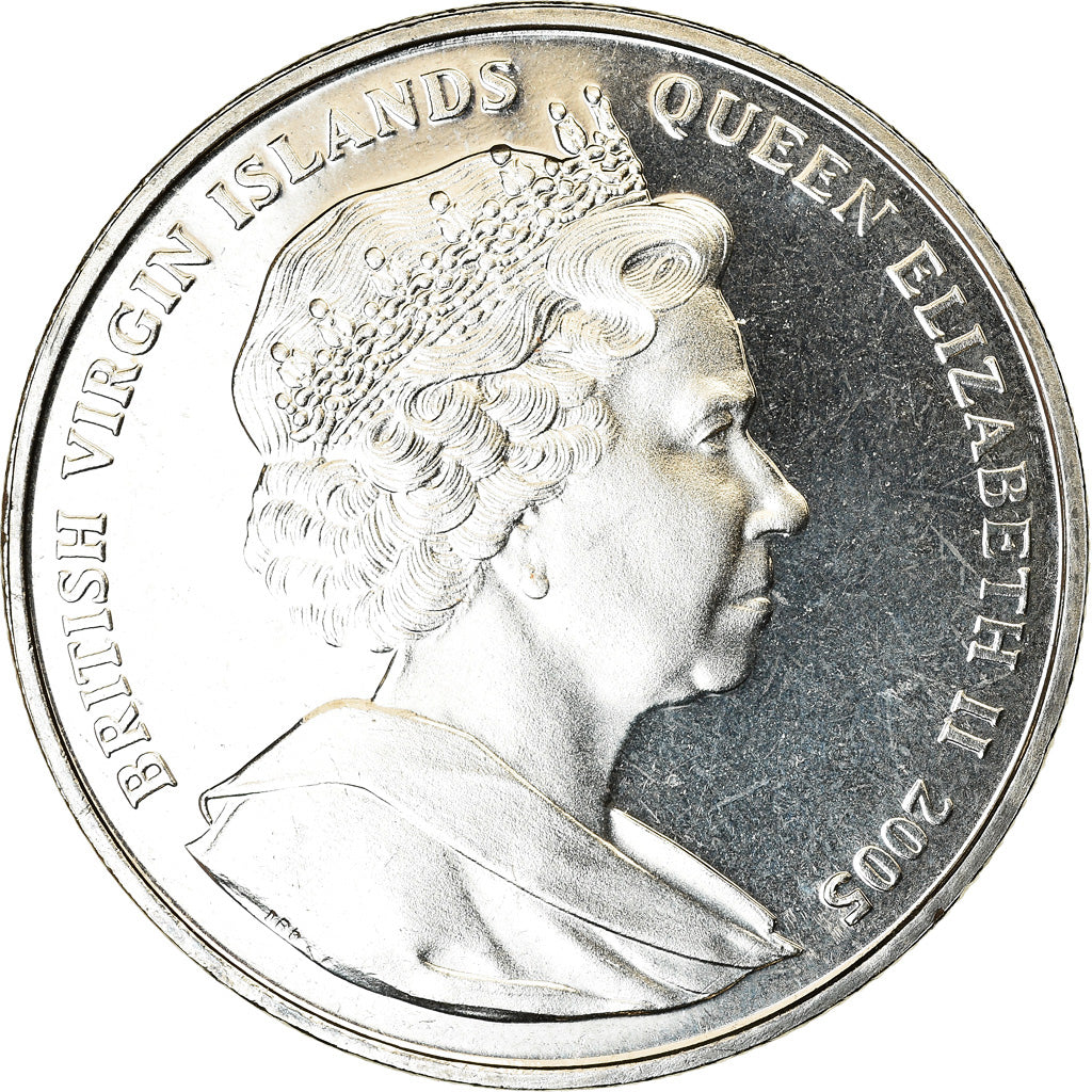 Coin, BRITISH VIRGIN ISLANDS, Dollar, 2005, Franklin Mint, V.E Day, MS(63)