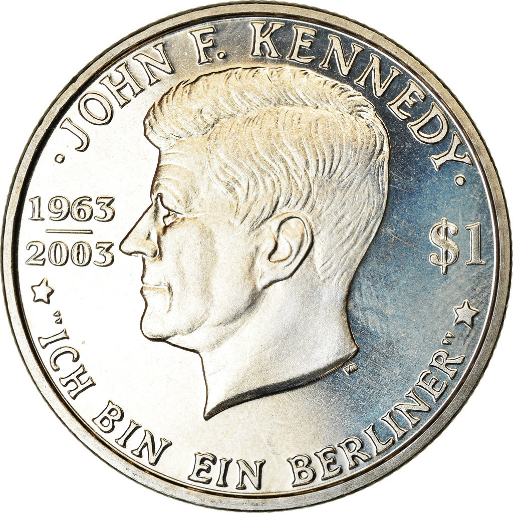 Moneta, BRYTYJSKIE WYSPY DZIEWICZE, Dollar, 2003, Franklin Mint, JFK - 