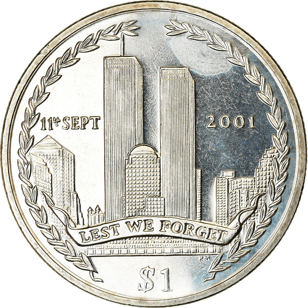 Coin, BRITISH VIRGIN ISLANDS, Dollar, 2002, Franklin Mint, 11 septembre 2001 -