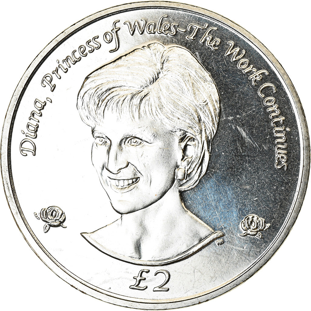 Coin, South Georgia and the South Sandwich Islands, 2 Pounds, 2002, Lady Diana -