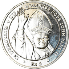 Moneta, Seychelles, 5 Rupees, 2005, British Royal Mint, Pape Jean Paul II, SPL
