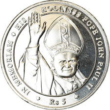 Coin, Seychelles, 5 Rupees, 2005, British Royal Mint, Pape Jean Paul II, MS(63)