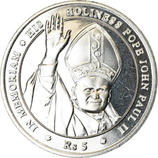 Coin, Seychelles, 5 Rupees, 2005, British Royal Mint, Pape Jean Paul II, MS(63)