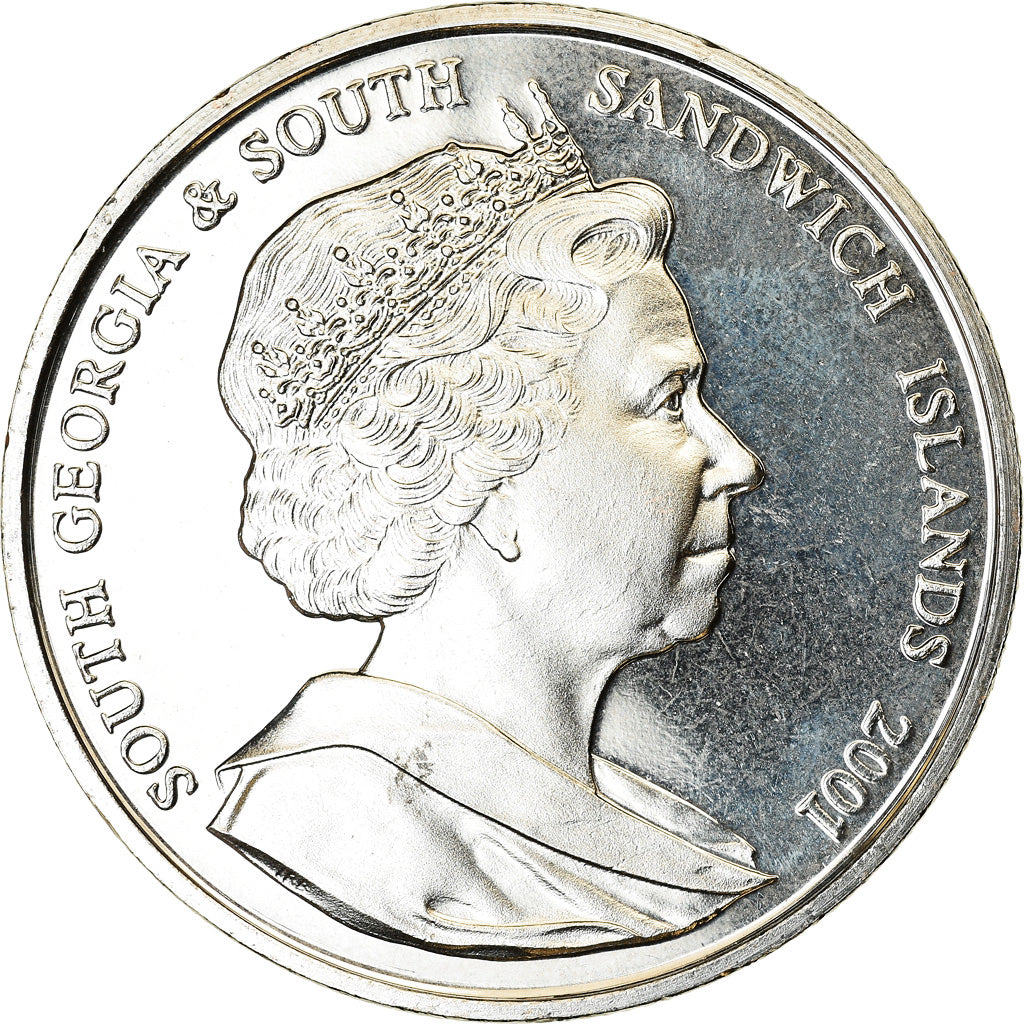 Moneta, Georgia del Sud e Isole Sandwich Meridionali, 2 Pounds, 2001, Sir Joseph