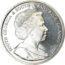 Moneta, Georgia del Sud e Isole Sandwich Meridionali, 2 Pounds, 2001, Sir Joseph