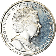 Coin, South Georgia and the South Sandwich Islands, 2 Pounds, 2006, Baleine à