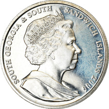 Monnaie, South Georgia and the South Sandwich Islands, 2 Pounds, 2006, Pingouin