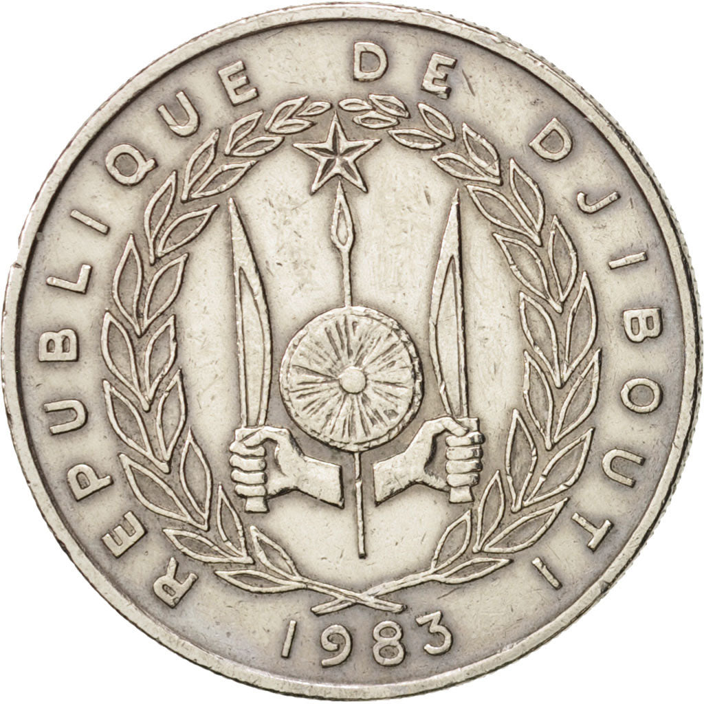 Coin, Djibouti, 50 Francs, 1983, Paris, AU(50-53), Copper-nickel, KM:25