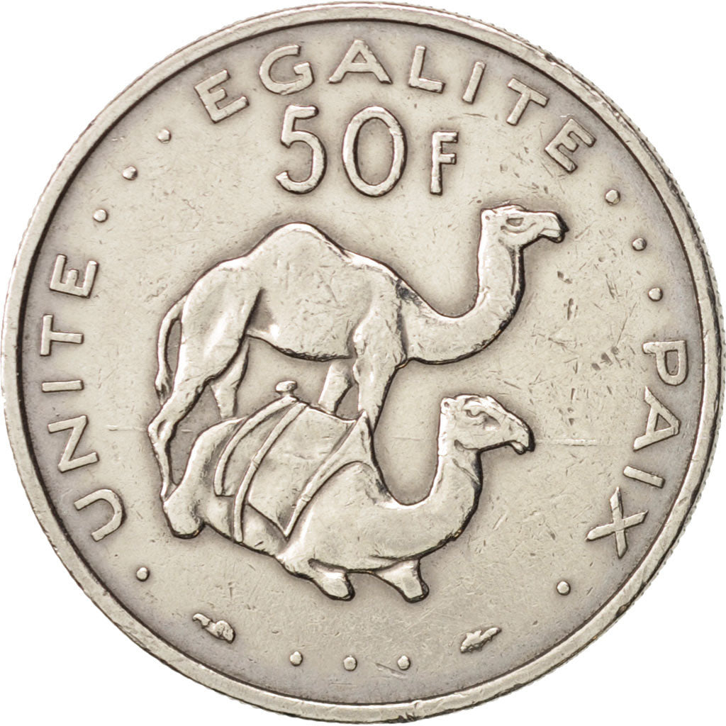 Coin, Djibouti, 50 Francs, 1983, Paris, AU(50-53), Copper-nickel, KM:25