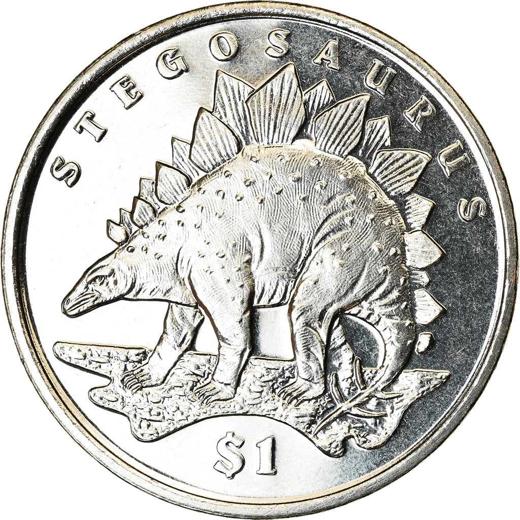 Coin, Sierra Leone, Dollar, 2006, British Royal Mint, Dinosaures - Stégosaure