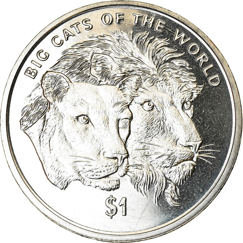 Coin, Sierra Leone, Dollar, 2001, British Royal Mint, Félins - Lion, MS(63)