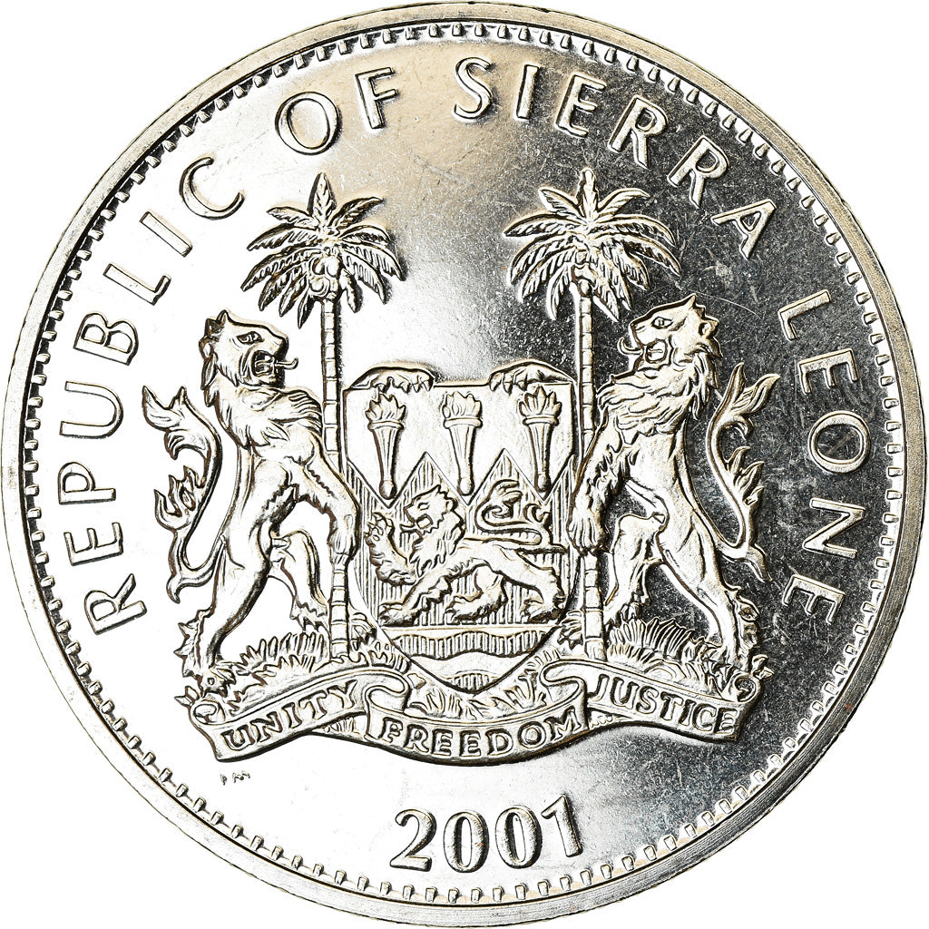 Coin, Sierra Leone, Dollar, 2001, British Royal Mint, Félins - Lion, MS(63)