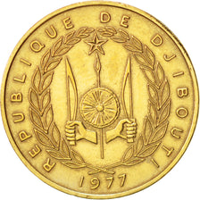 Djibouti, 20 Francs, 1977, Paris, TTB+, Aluminum-Bronze, KM:24