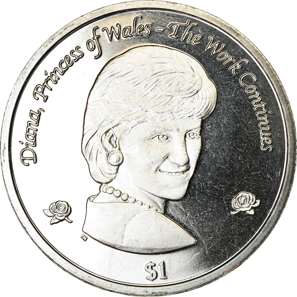 Coin, BRITISH VIRGIN ISLANDS, Dollar, 2002, Franklin Mint, Lady Diana -