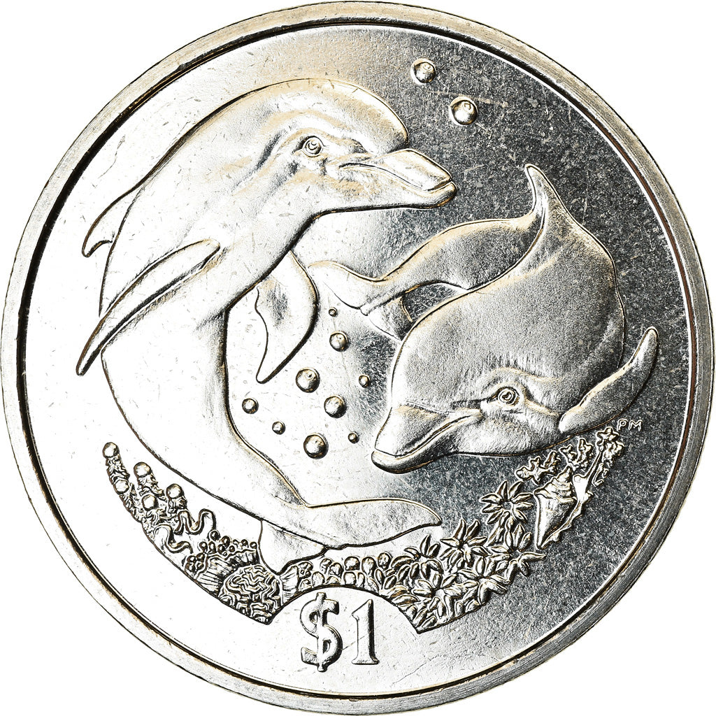 Coin, BRITISH VIRGIN ISLANDS, Dollar, 2006, Franklin Mint, Dauphins, MS(63)
