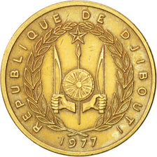 Münze, Dschibuti, 10 Francs, 1977, Paris, SS+, Aluminum-Bronze, KM:23